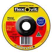 Flexovit Cut-Off Wheel General Purpose Metal Depressed 230 x 3.4 x 22.23 mm - Pack of 10 - AIMS Industrial Supplies