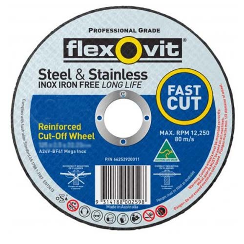 Flexovit Cut Off Wheel Mega Inox 100 x 2.5 x 16mm - Pack of 451