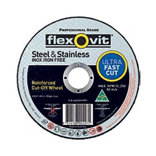 Flexovit Cut Off Wheel Mega Ultra Thin 125 x 1.6 x 22.23mm - Pack of 10