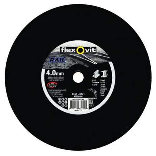 Flexovit Cut-Off Wheel Rail Soft Type 41 406 x  4.0 x  25.4 mm - Pack of 101