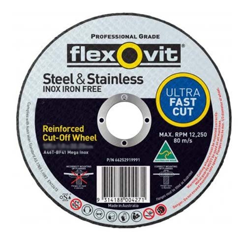 Flexovit Cut Off Wheel  Ultra Thin 230 x 2 x 22.23mm - Pack of 10