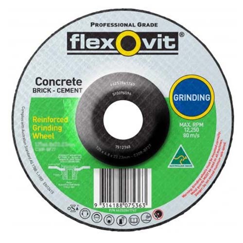 Flexovit Grinding Wheel C30R Masonry  125 x 6.8 x 22.23mm - Pack of 25