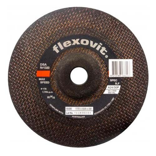 Flexovit Grinding Wheel Metal Depressed Saucer 230 x 6.8 x 22.23 mm - Pack of 101