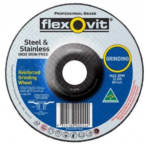Flexovit Mega Inox Premium Depressed Grinding Wheel - AIMS Industrial Supplies