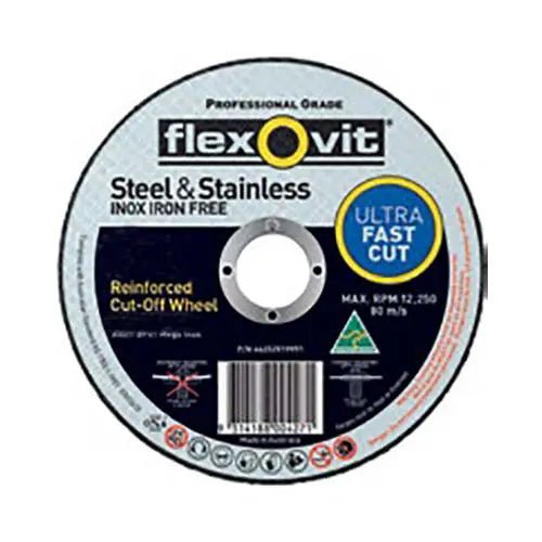 Flexovit Mega Inox Ultra Thin Cut Off Wheel 125mm - Pack of 5 - AIMS Industrial Supplies