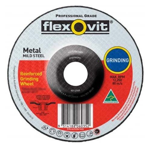 Flexovit Metal Depressed General Purpose Grinding Wheel - AIMS Industrial Supplies