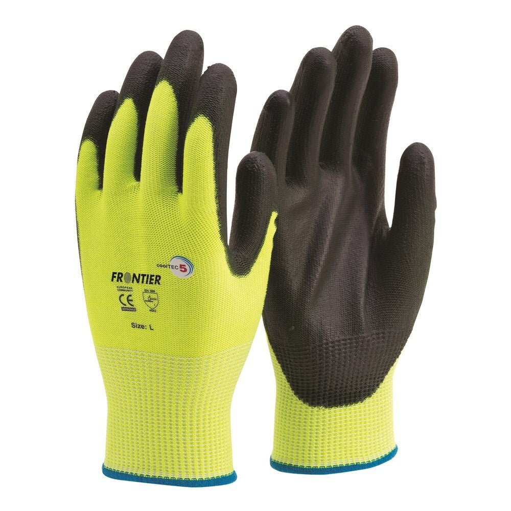 Frontier CoolTec5 High-Vis Glove Fluro Yellow - AIMS Industrial Supplies