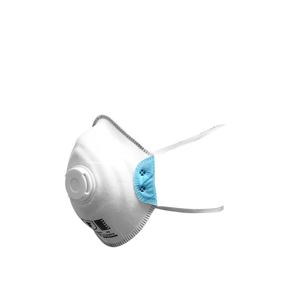 Frontier Disposable P2 Moulded Respirator With Valve - Box of 100 (10 Packs of 10) - AIMS Industrial Supplies
