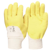 Frontier Glass Gripper Latex Gloves, Yellow, XL - Pack of 12 - AIMS Industrial Supplies