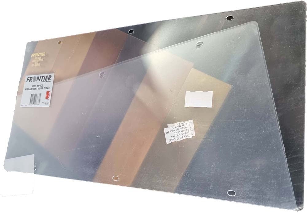 Frontier High-Impact Face Shield Replacement Clear, One Size Fits All - AIMS Industrial Supplies