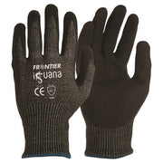 Frontier Iguana Cut 5 nitrile cut resistant glove, black, pack of 12