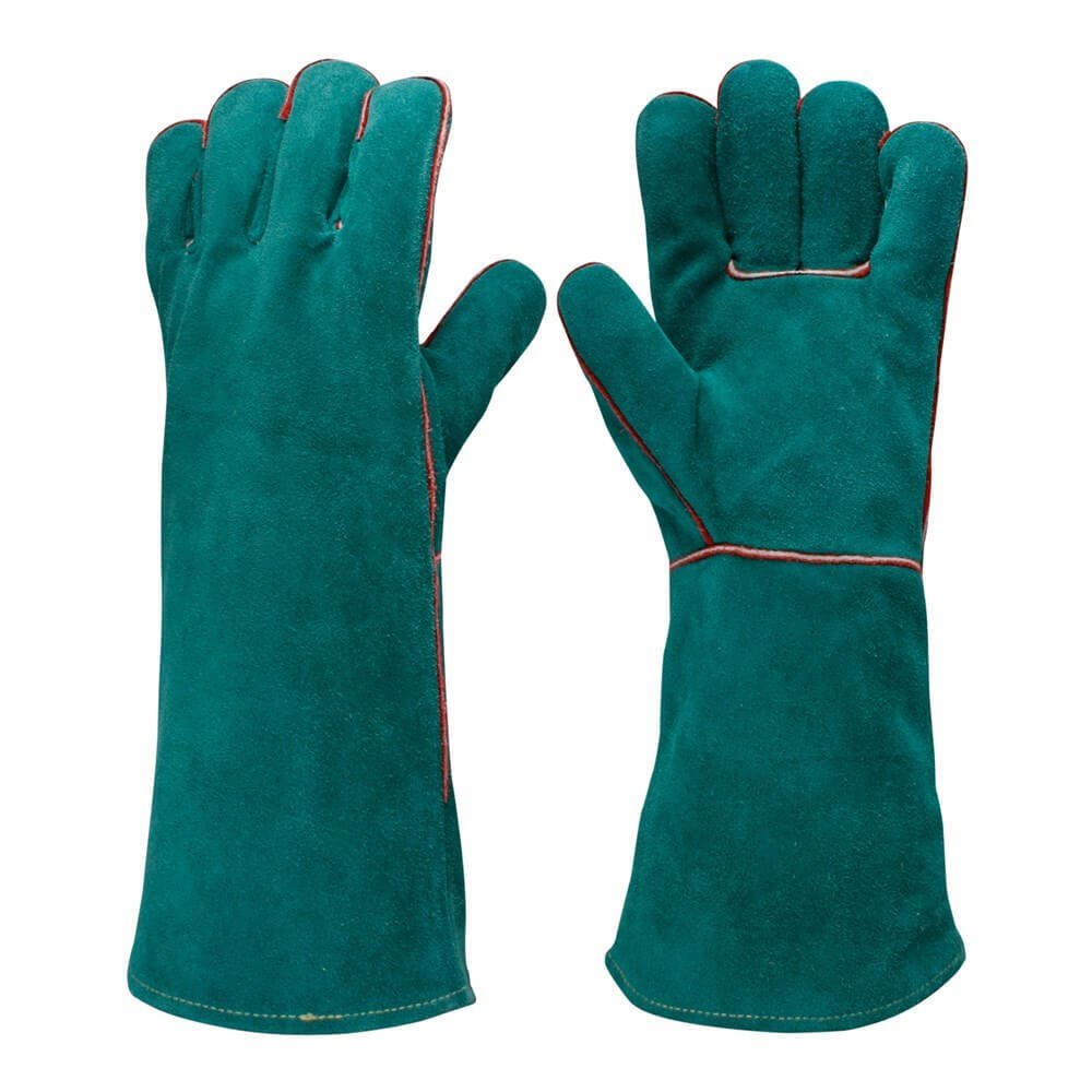 Frontier Leftie Welder Aramid Gauntlet Gloves, Green - Pack of 12 - AIMS Industrial Supplies