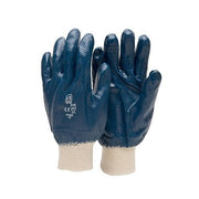 Frontier Nitrile Full Dipped Gloves Blue, Size 10 - Pack of 12 - AIMS Industrial Supplies