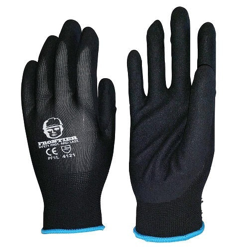 Frontier Nitrile Sand Gloves, Black XL - Pack of 12 - AIMS Industrial Supplies