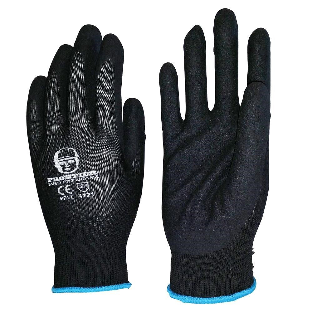 Frontier Nitrile Sand Gloves, Black XL - Pack of 12