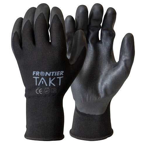 Frontier Takt Micro Foam Nitrile Gloves Black, XL - Pack of 12