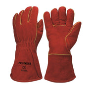 Frontier Ultimate Welder Aramid Gauntlet Gloves, Red - Pack of 12 - AIMS Industrial Supplies