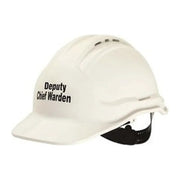 Frontier Vented Hard Deputy Chief Warden Hat, White - AIMS Industrial Supplies