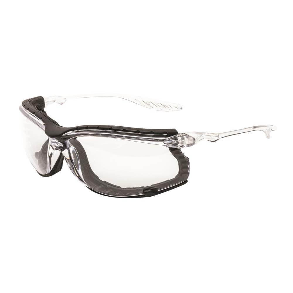 Frontier X-Caliber Polycarbonate Safety Spectacle w/ Dust Guard, Clear - Pack of 12 - AIMS Industrial Supplies