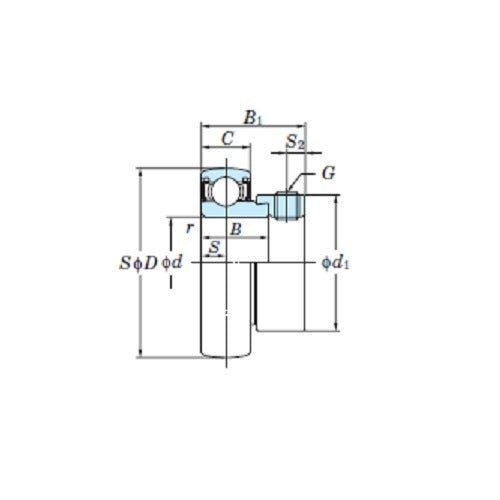 FYH Ball Bearing Inserts SA202-10 Eccentric Collar, 5/8" Shaft Diameter - AIMS Industrial Supplies