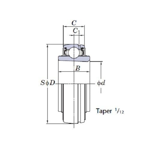 FYH Metric Ball Bearings Inserts UK200 Series - AIMS Industrial Supplies