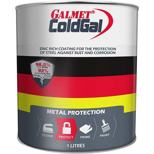 Galmet® Cold Galvanizing Protection of Steel 1L, Zinc Rich