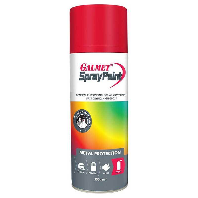 Galmet® Spray Paint Enamel 350g, Bright Red Gloss