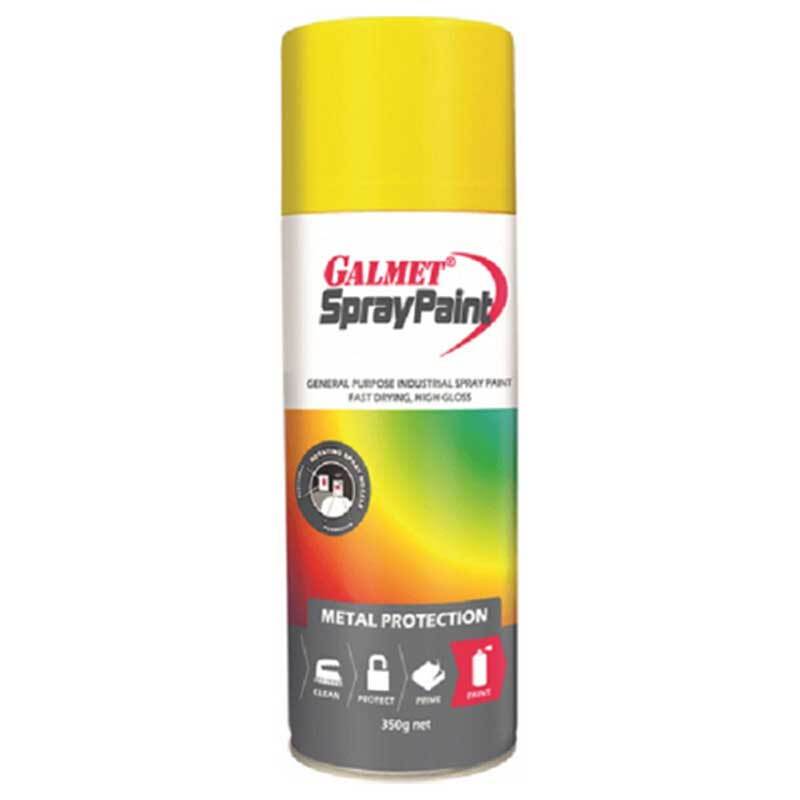 Galmet® Spray Paint Enamel 350g, Golden Yellow Gloss