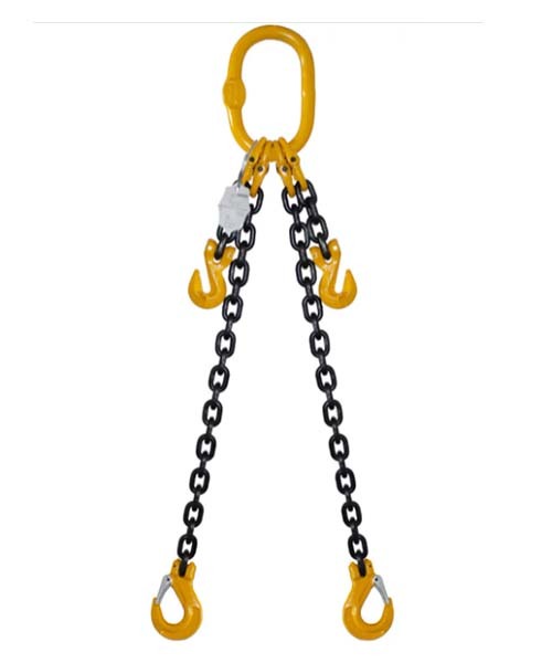 Garrick Grade 80 Chain Sling 8mm x 6m 2 Leg - Latch Type Hook With Shorteners