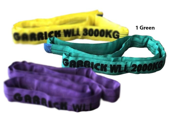 Garrick Round Sling 0.5m x 2000kg (2Tonne) WLL Green