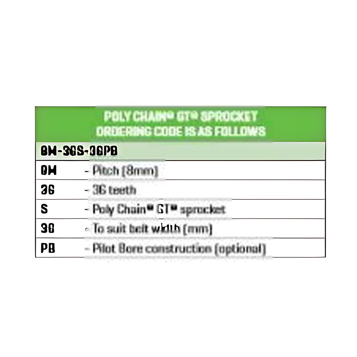 Gates 14M Poly Chain GT Sprocket - Pilot Bore Timing Pulley
