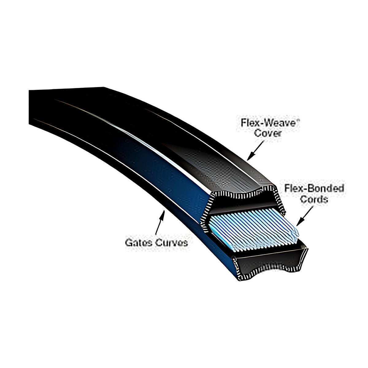 Gates Hi-Power II Double V Belt - CC Section