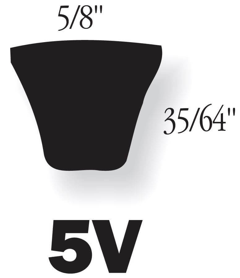 Gates Super HC Narrow Section V Belt - 5V Section2