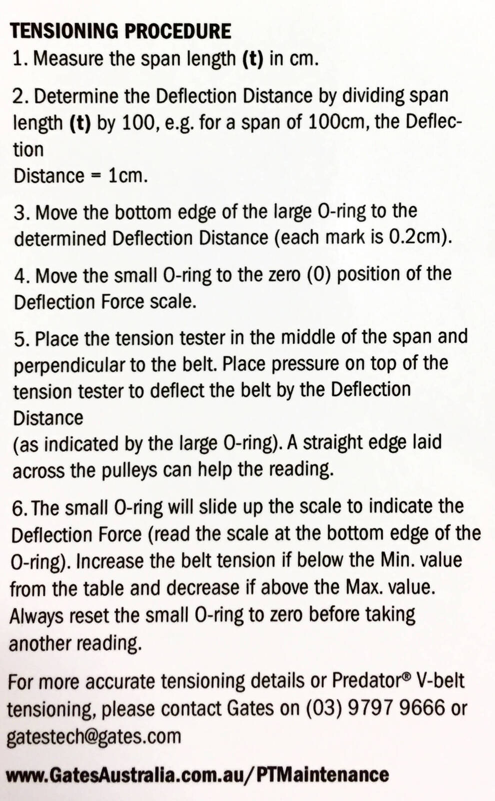 Gates TENSION-CARD Pocket V-Belt Tension Guide2