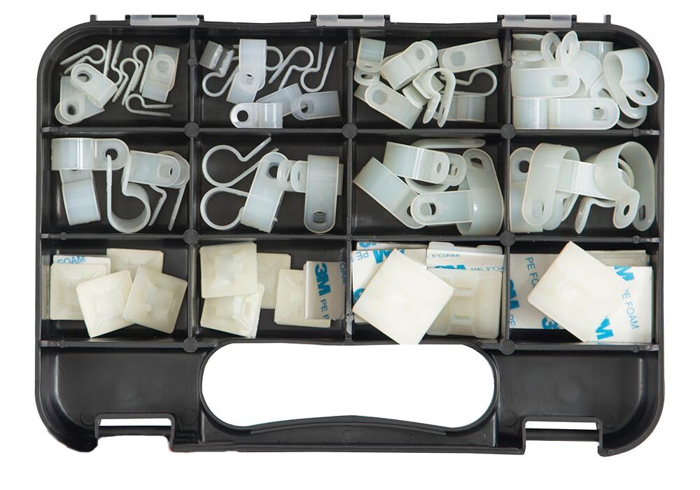 GJ Works Cable Tie Mounts & Clamps, 80 Pieces - GKA80 - AIMS Industrial Supplies