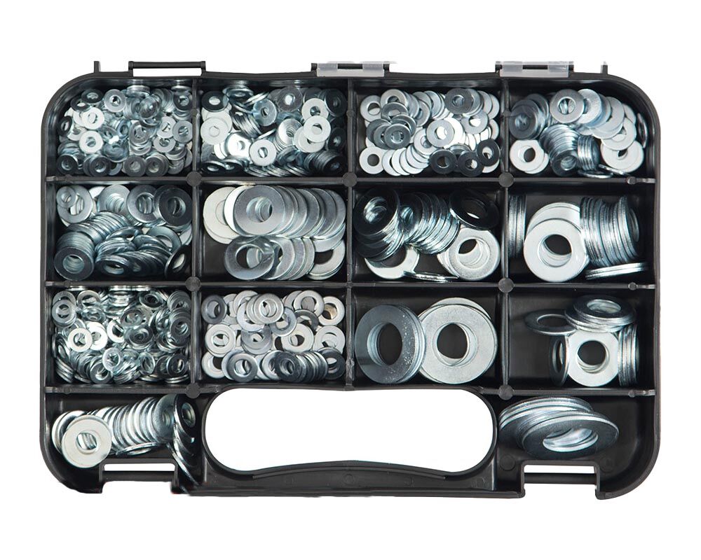 GJ Works Flat Washers, 740 Pieces - GKA740 - AIMS Industrial Supplies