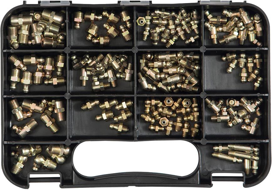 GJ Works Grease Nipples Kit, 144 Pieces - GKA144 - AIMS Industrial Supplies