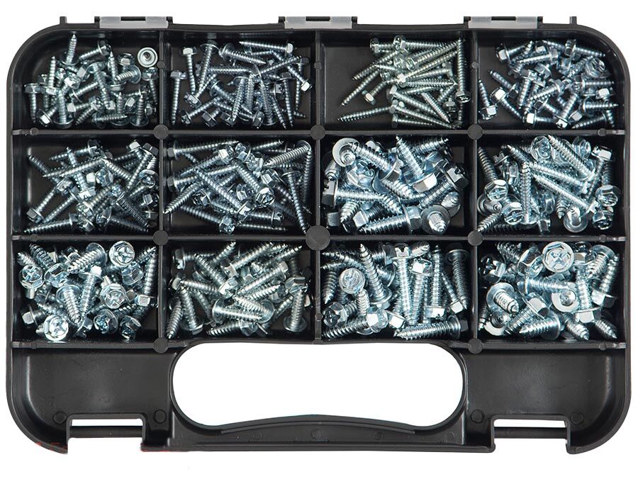 GJ Works Hex Head Self - Tapping Screw Kit, 300 Pieces - GKA300 - AIMS Industrial Supplies