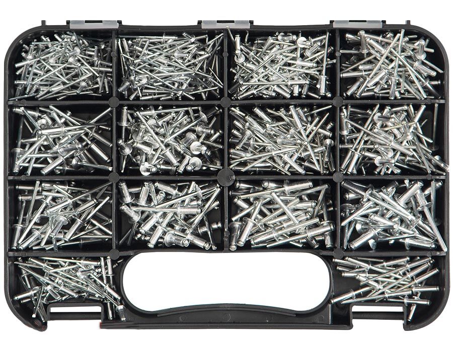 GJ Works Imperial Aluminium Rivet Kit, 605 Pieces - GKA605 - AIMS Industrial Supplies
