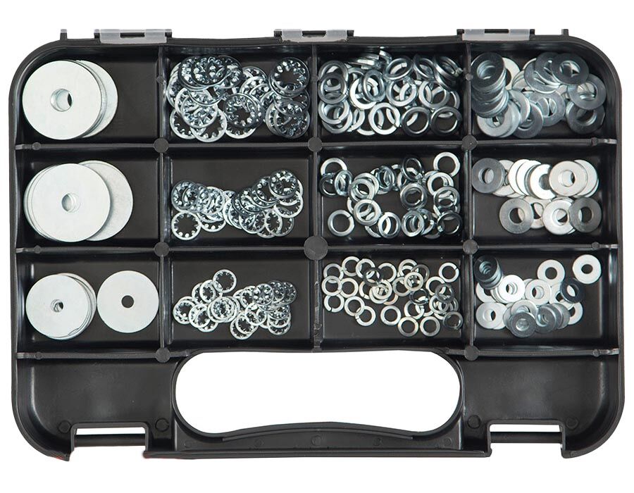 GJ Works Imperial Assorted Washer Kit, 255 Pieces - GKA255 - AIMS Industrial Supplies