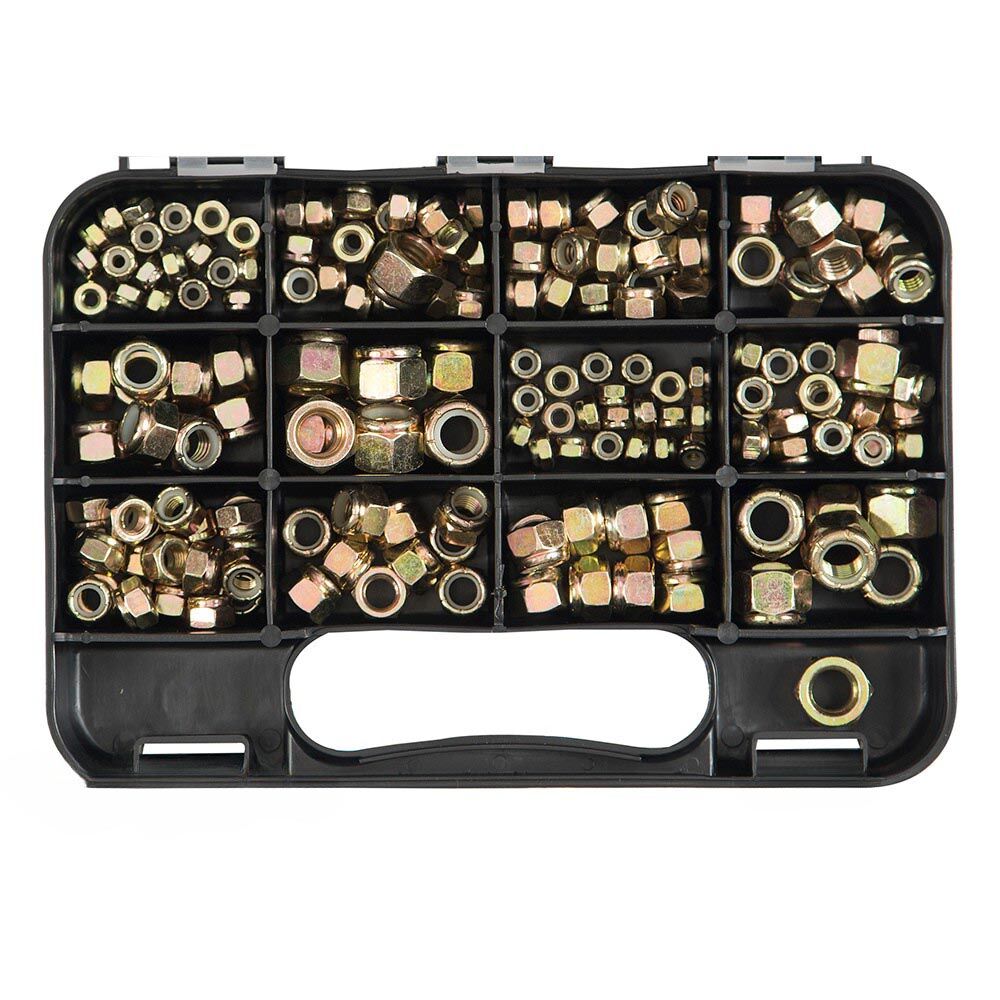 GJ Works Imperial Self - Locking Nut Kit, 180 Pieces - GKA180 - AIMS Industrial Supplies