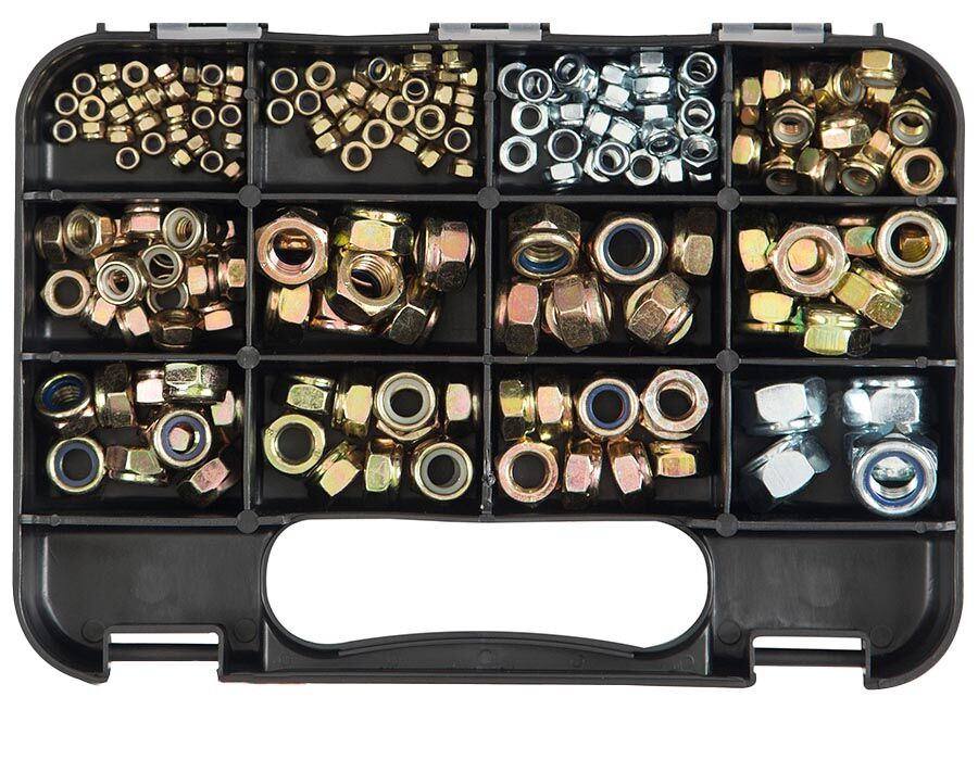 GJ Works Metric Self - Locking Nut Kit, 195 Pieces - GKA195 - AIMS Industrial Supplies