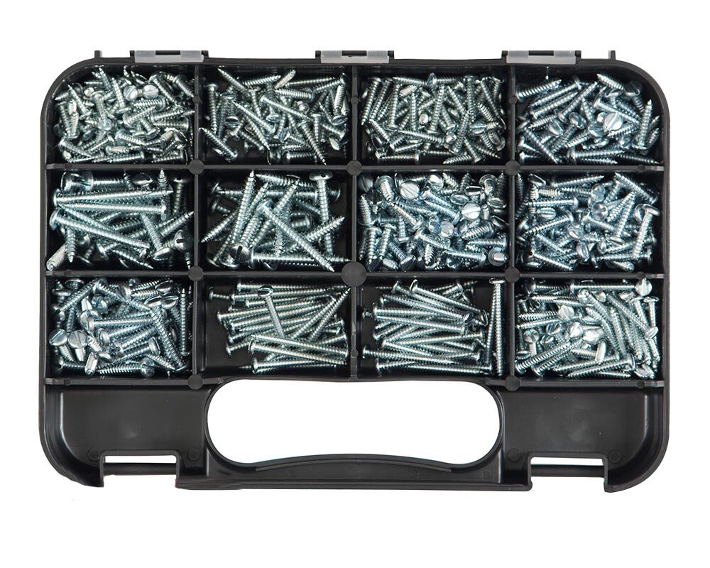 GJ Works Pan Head Self - Tapping Screw Kit, 620 Pieces - GKA620 - AIMS Industrial Supplies