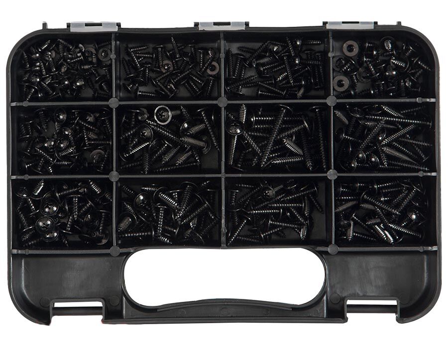 GJ Works Phillips Mushroom Head Self - Tapping Screw Kit, 370 Pieces - GKA370 - AIMS Industrial Supplies