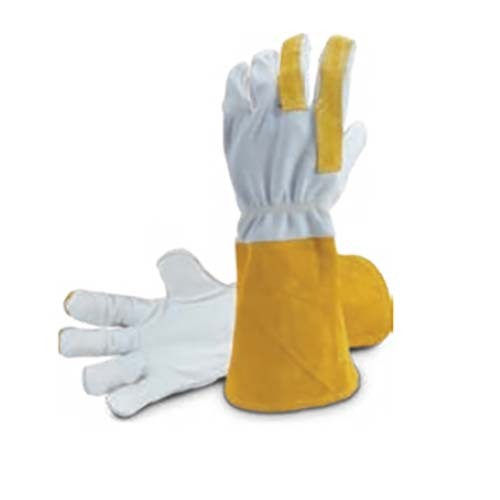 Goat Skin Tig Glove Reinforced Fingers Cow Leather Cuff Unlined 36cm (Pair)1