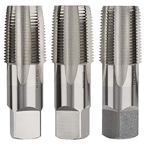 Goliath 1/2" x 14 TPI NPT HSS Bright Tap Set - C84YJD4