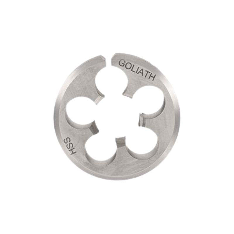 Goliath 4 x 0.7mm MC 13/16" HSS Left Hand Circular Split Button Die