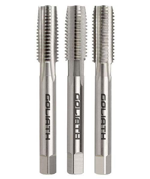 Goliath 7/16" x 14 TPI BSW Straight Flute HSS Bright Tap Set - B14AD4