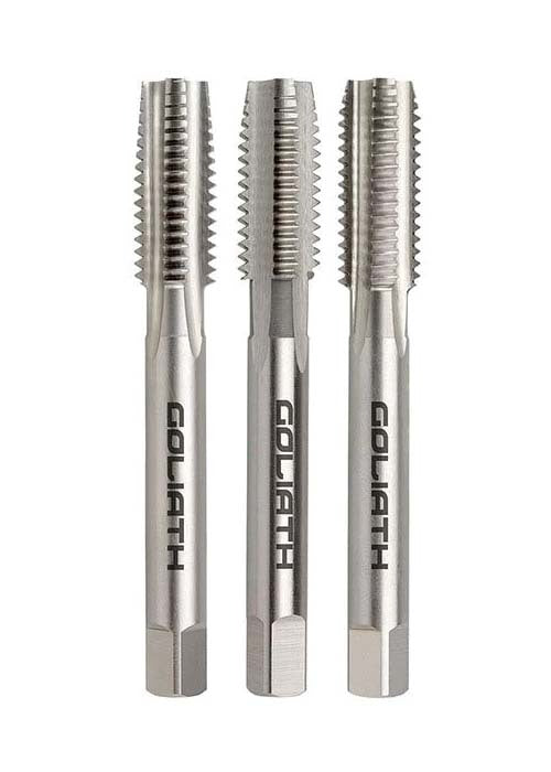 Goliath 9/16" x 16 TPI BSF Straight Flute Tap Set HSS Bright B16BD4