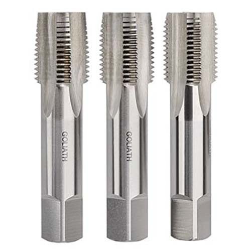 Goliath BSPF HSS Bright Pipe Tap Set - AIMS Industrial Supplies